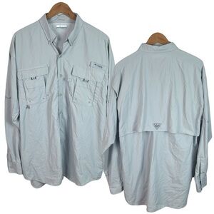 BF1202 Men’s Columbia PFG Performance Fishing Gear Vented Button Down Shirt LT